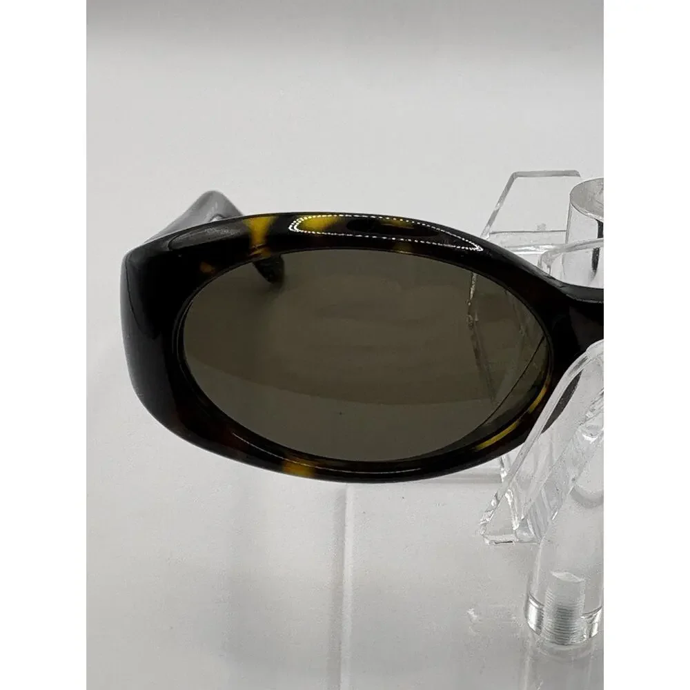 Vintage Ralph Lauren 941/S 086 Tortoise Oval Sunglasses Brown Lenses